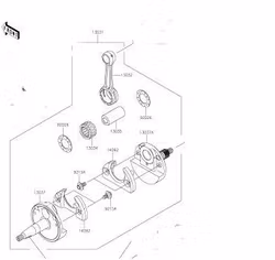 Vevaxel Original Kawasaki KX85 2014-