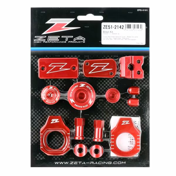 ZETA Billet Kit KX250F 17-20, KX450F 16-18, Röd