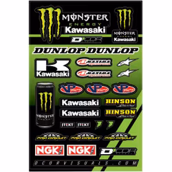 Klistermärken Monster Energy Kawasaki