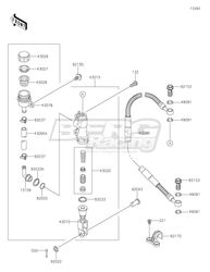 HOSE-BRAKE,RR MASTER CYLINDER