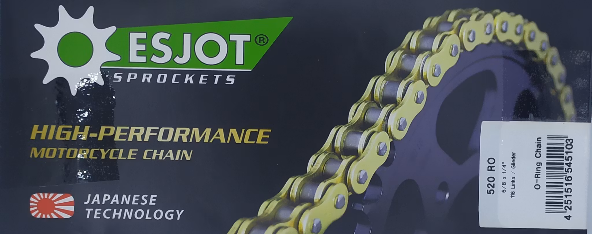 Esjot Kedja 520 RO, 118 länkar, O-ring