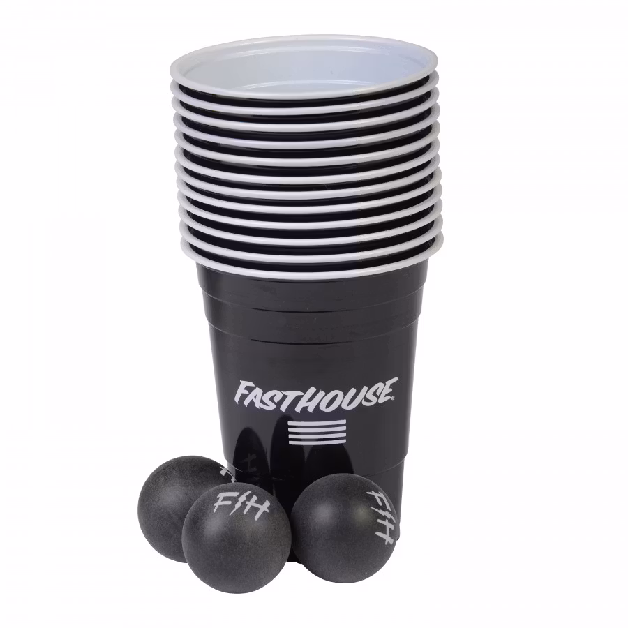 FASTHOUSE, PARTY CUPS BEER PONG KIT, SVART - 24 PK