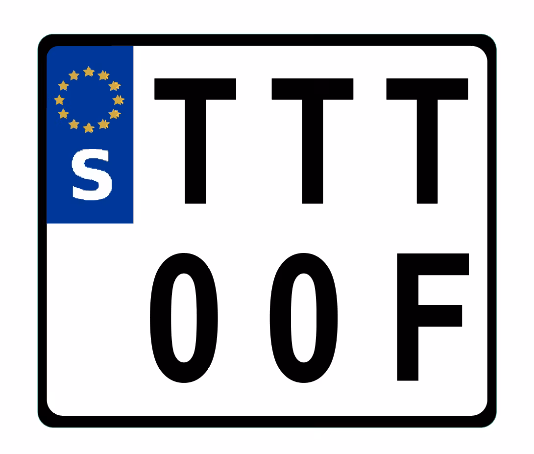 Registreringsskylts dekal  3 st OBS endast 10 kr i frakt