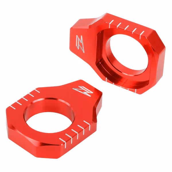 Hjulaxel block Zeta kx250 17-23, KX450 16-23 RÖD