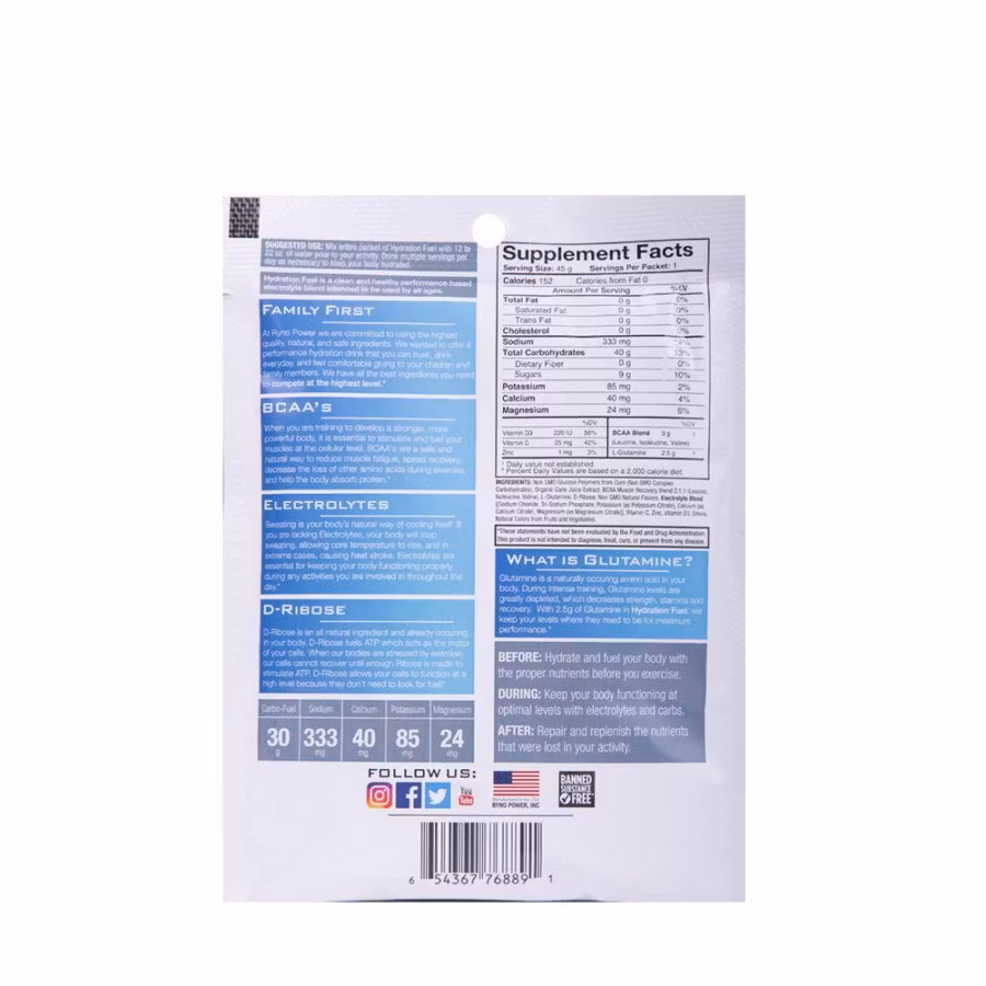 RYNO POWER, HYDRATION FUEL (SMAKPROV)