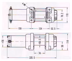 Bronco Generation II Vinsch 3500 syntetisk lina, fjärrkontroll | Kawasaki Brute force 450