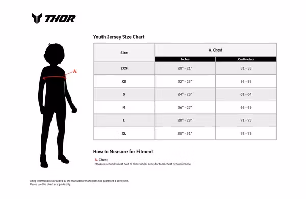 Thor Youth Sportmode Svart Crosströja​
