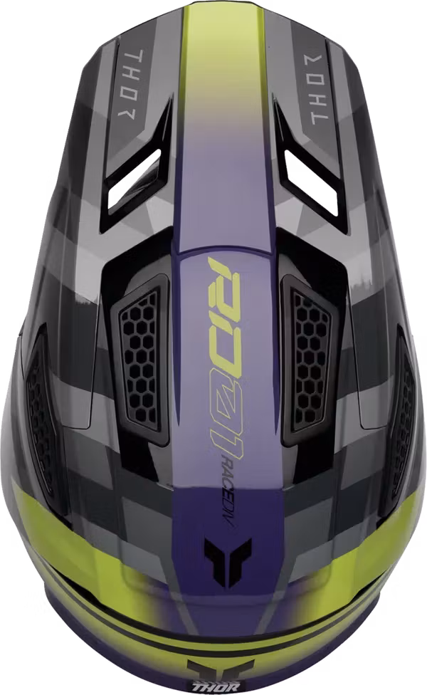 THOR Fleet Camber Crosshjälm – Svart/lila