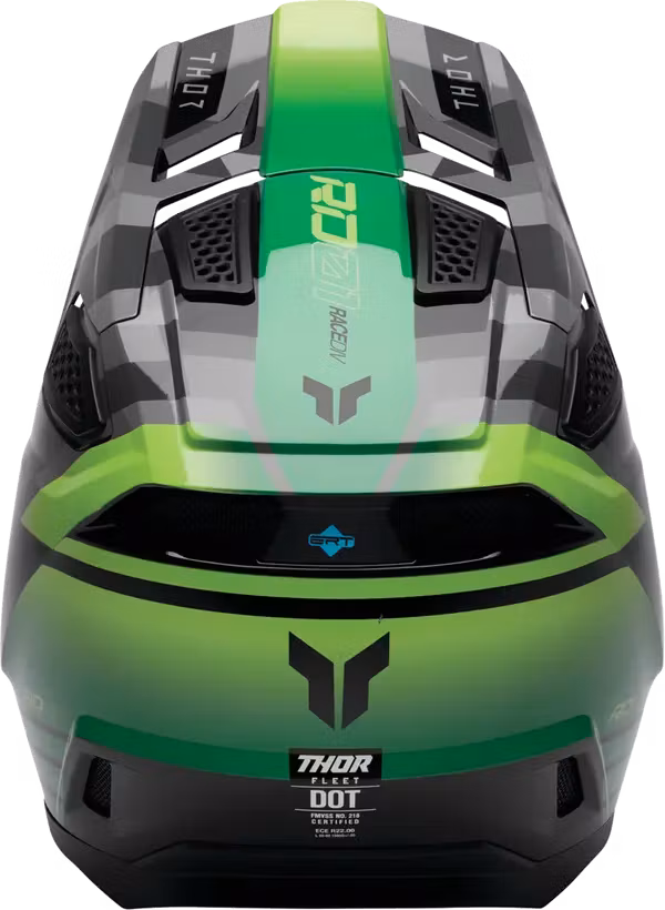 THOR Fleet Camber Crosshjälm – Svart/Grön