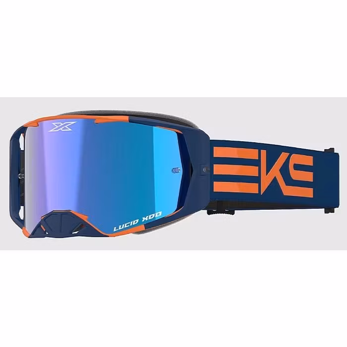 EKS Lucid Crossglasögon – Marinblå/Orange med blå spegellins