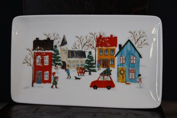 Assiett med Vintermotiv