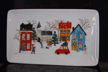 Assiett med Vintermotiv