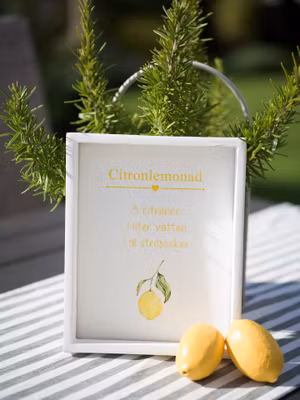 Trätavla Citronlemonad