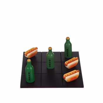 Tre i rad med Korv med bröd och Öl