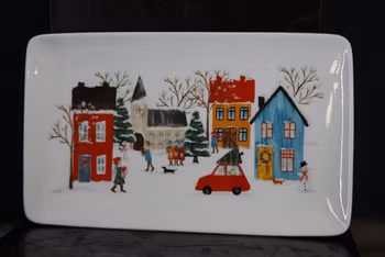 Assiett med Vintermotiv