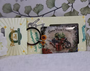 Nyckelring, English Flower Garden