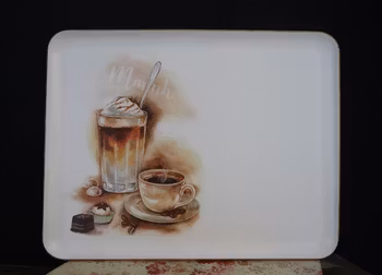 Träbricka Coffee Cream