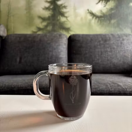 Graverad Glasmugg Jämtland - Brunkulla