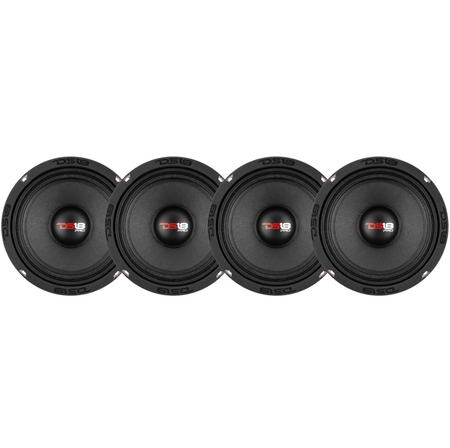 4-pack DS18 PRO-X6.4M, 6.5 tums midbas
