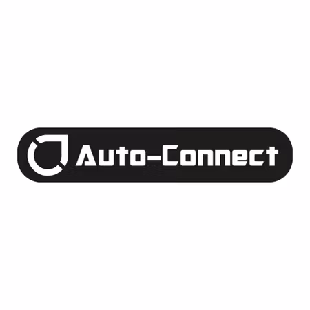 Auto-Connect-klistermärke 14x3cm, svart