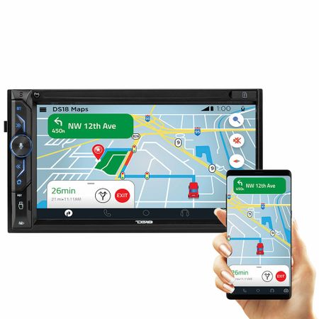DS18 DDX6.9CP, bilstereo med Apple CarPlay, Bluetooth och USB