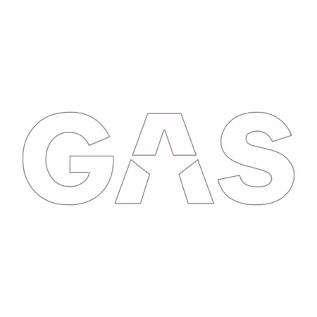 GAS-klistermärke 45x15.5cm, vit