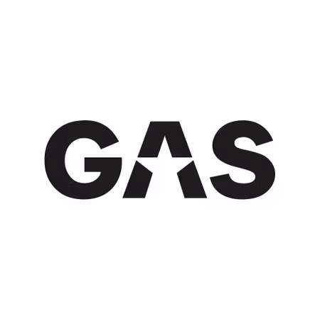 GAS-klistermärke 23x8cm, svart