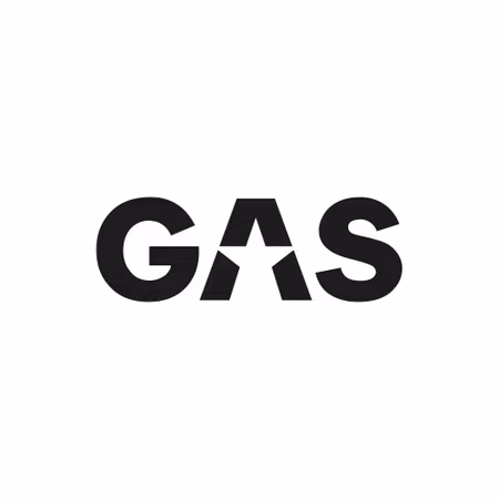 GAS-klistermärke 16x5.5cm, svart