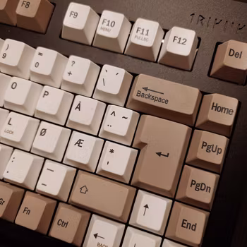 iNVINTIX White/sandbrown keycaps