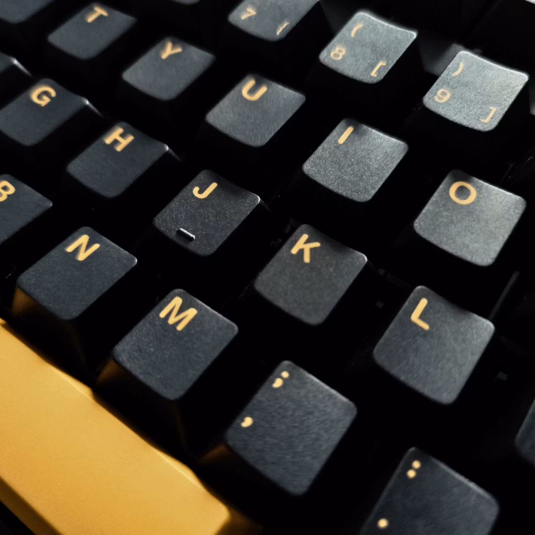 iNVINTIX Black/Yellow Keycaps