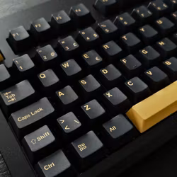 iNVINTIX Black/Yellow Keycaps ISO/ANSI Nor/Den