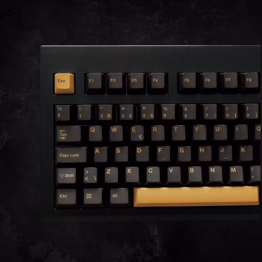Mekanisk tastatur med norske keycaps norske bokstaver tegn ISO Nordic NorDe