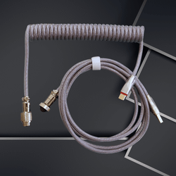 Kveilet USB-kabel med Aviatorkopling