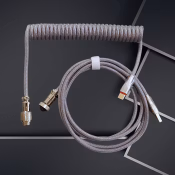 Coiled USB-cable with Aviator connection