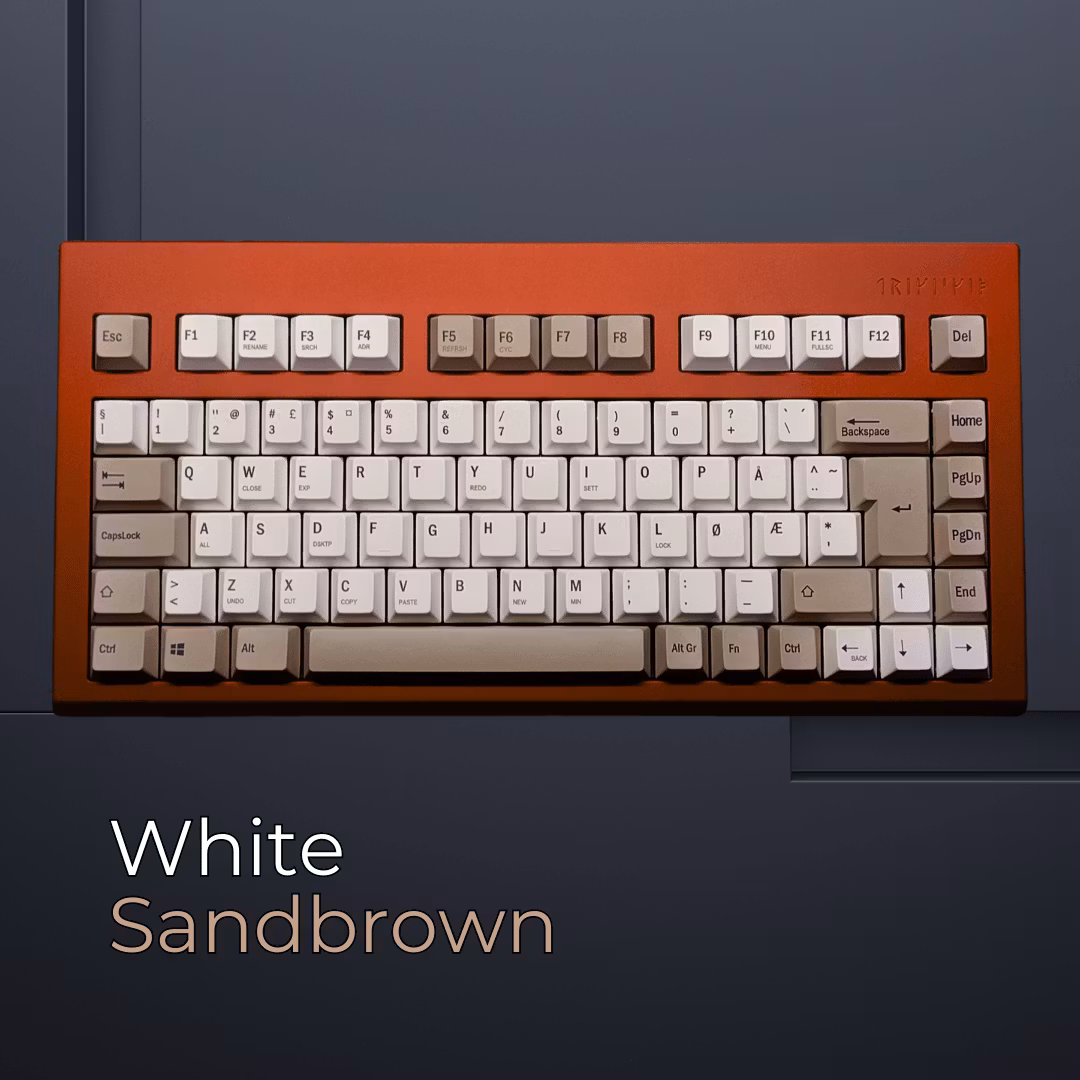 iNVINTIX White/sandbrown keycaps ISO Nor/Den