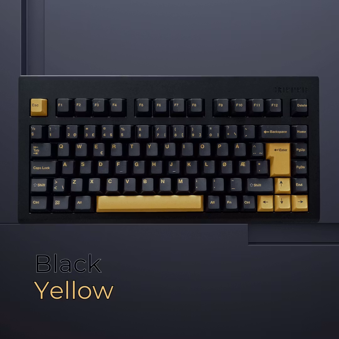iNVINTIX Black/Yellow Keycaps
