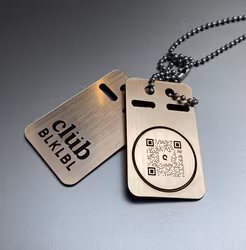 2 pcs BLK LBL WEBLINK TAGS CUSTOMIZED