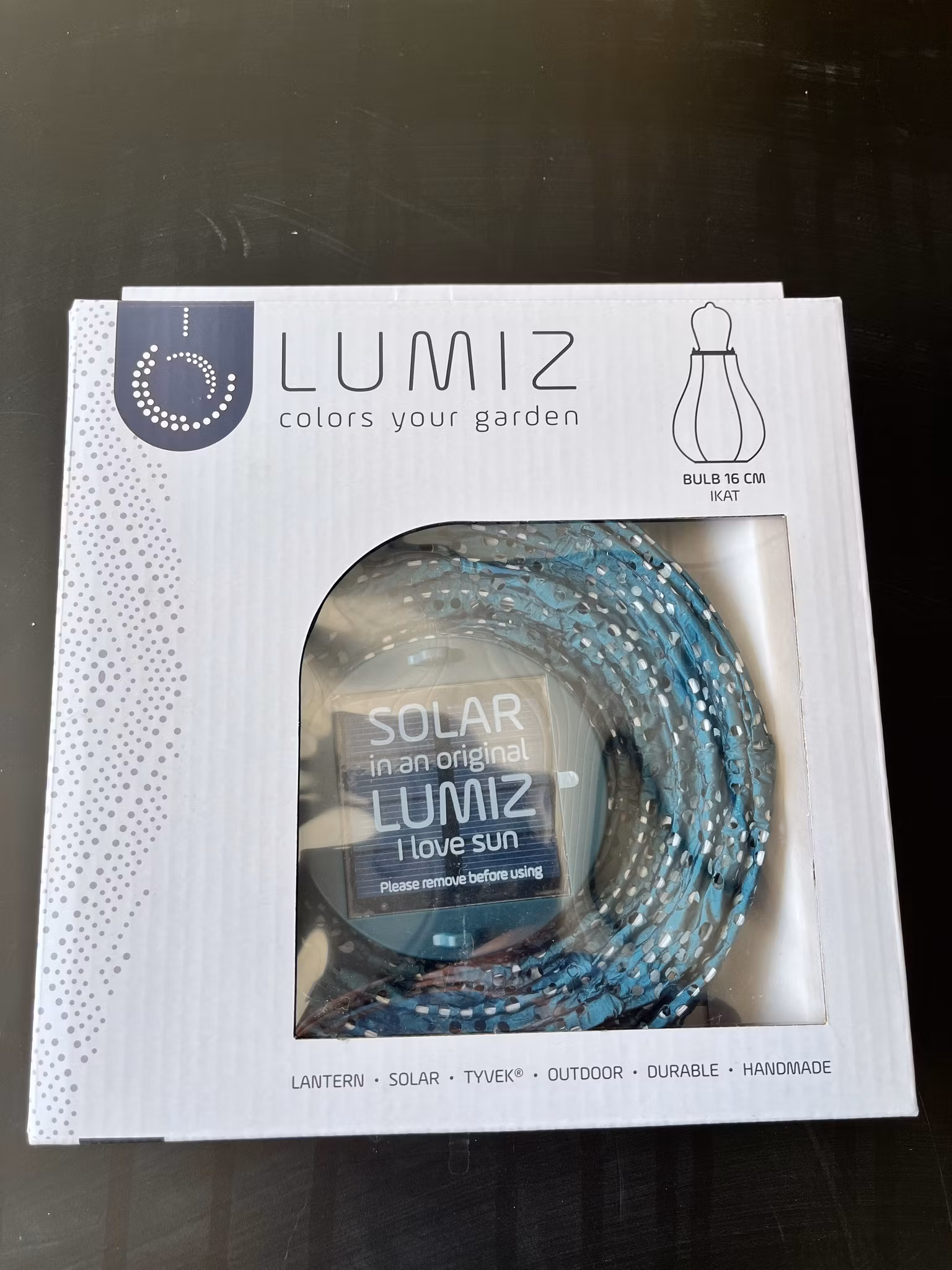 Bulb 16cm - taupe Lace