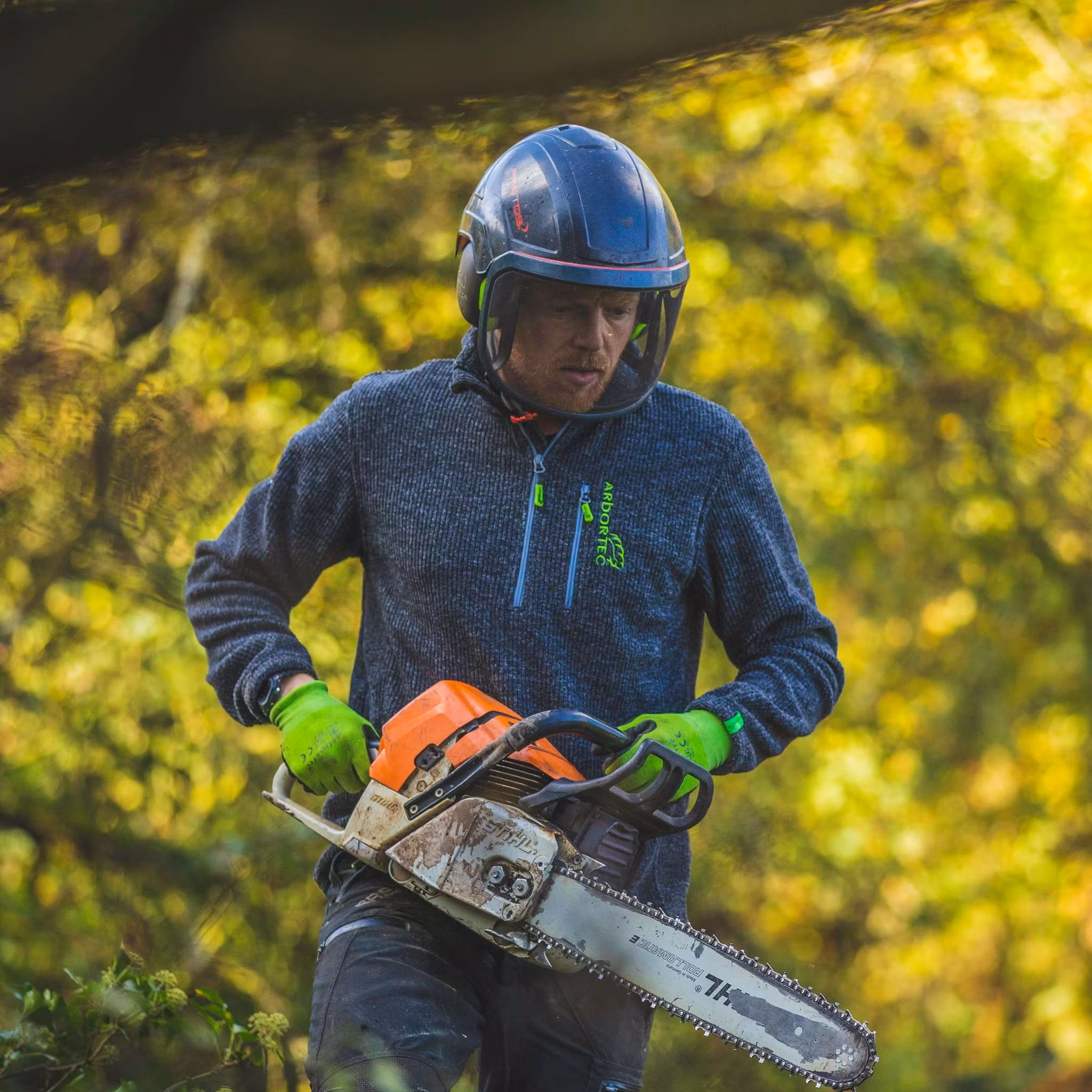 Arbortec Wolf varm fleecetröja med halvzip – bild 4