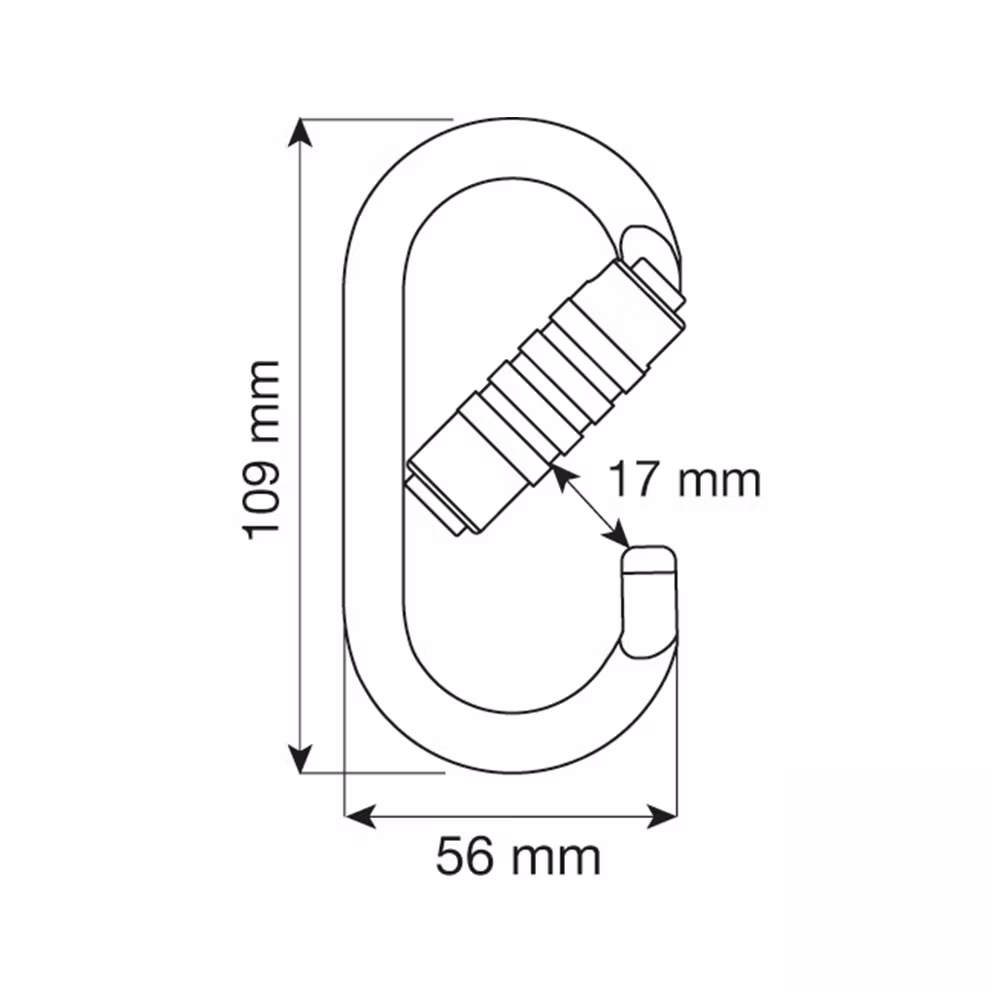 CAMP Oval Pro 3Lock stålkarbin trelås – bild 2
