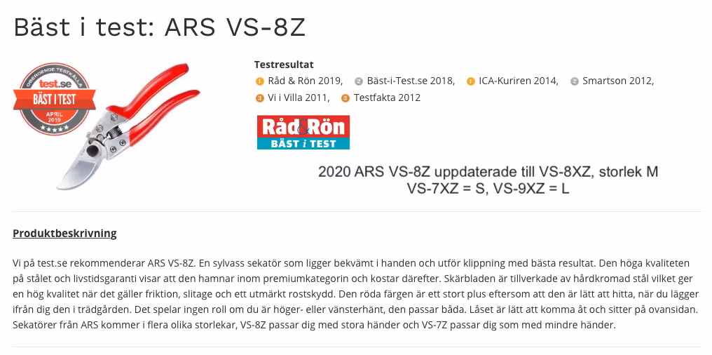 ARS Pro sekatör