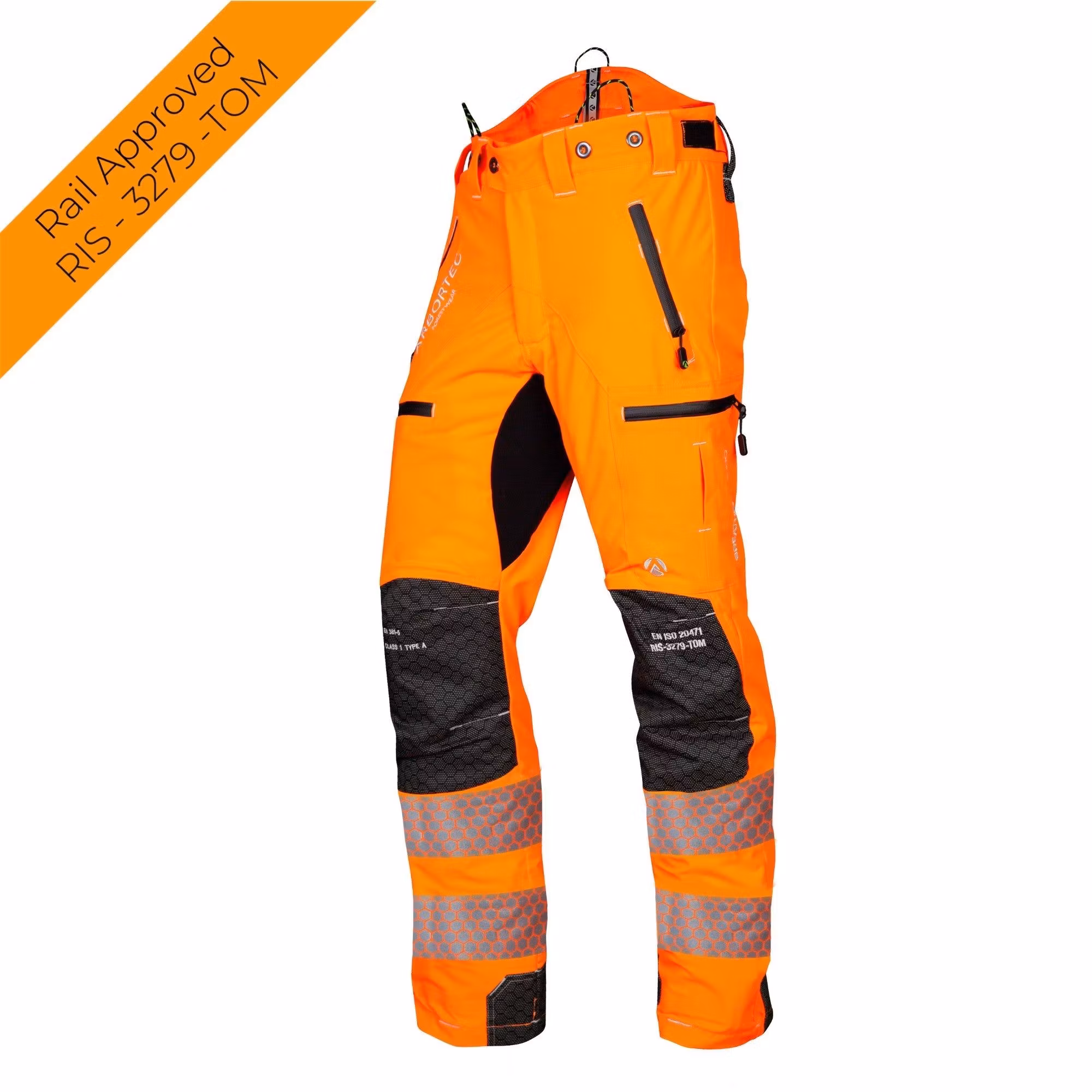 Arbortec Breatheflex Pro Rail Spec sågskyddsbyxa Typ C – klass 2, varselorange