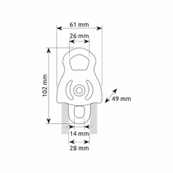CAMP Dryad Pro dubbelt repblock 13 mm