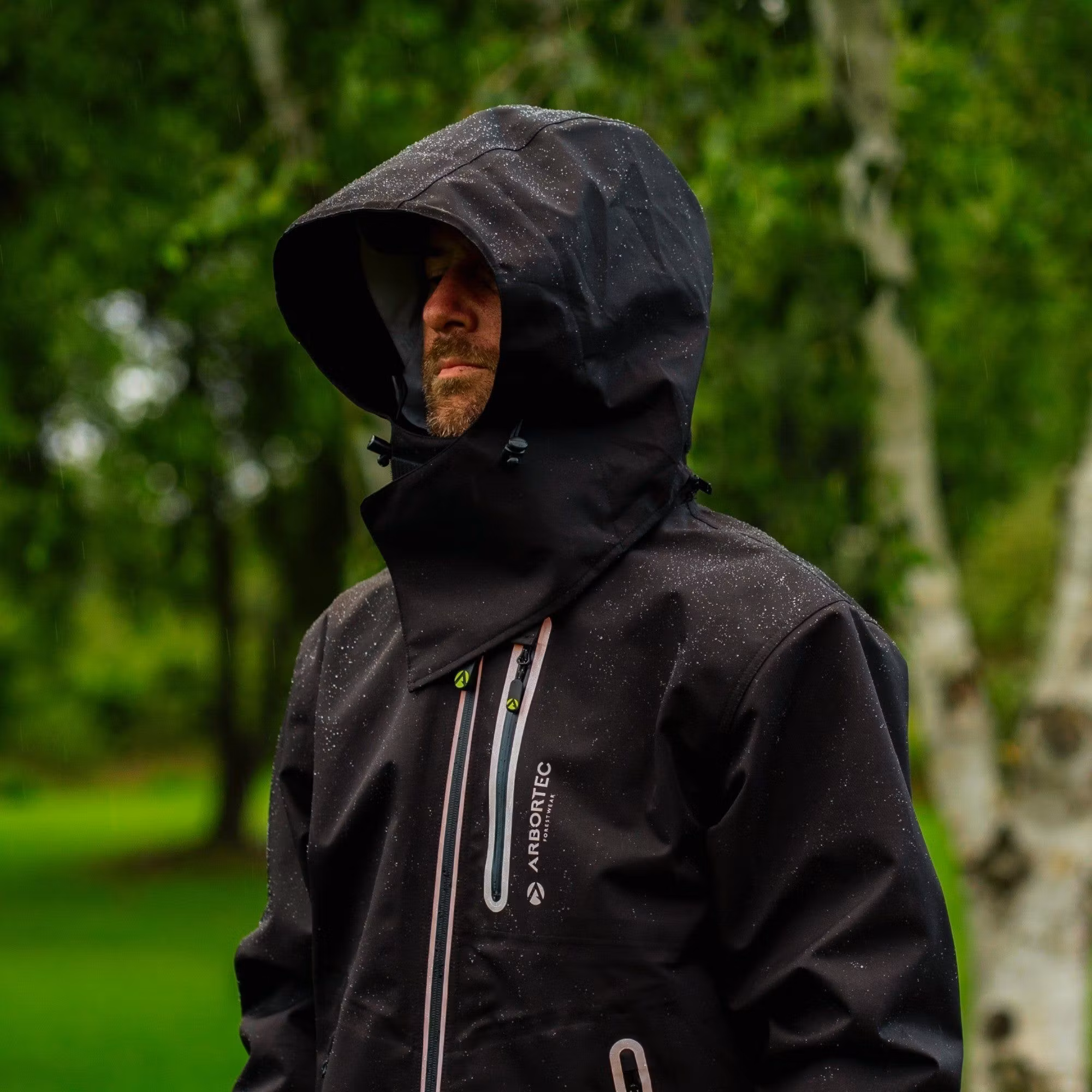 Arbortec BreatheDry vattentät arbetsjacka, svart – bild 2