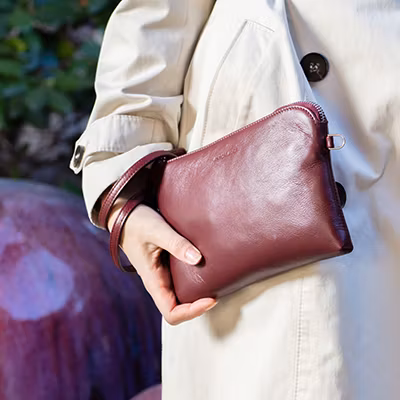 POUCH Burgundy Red