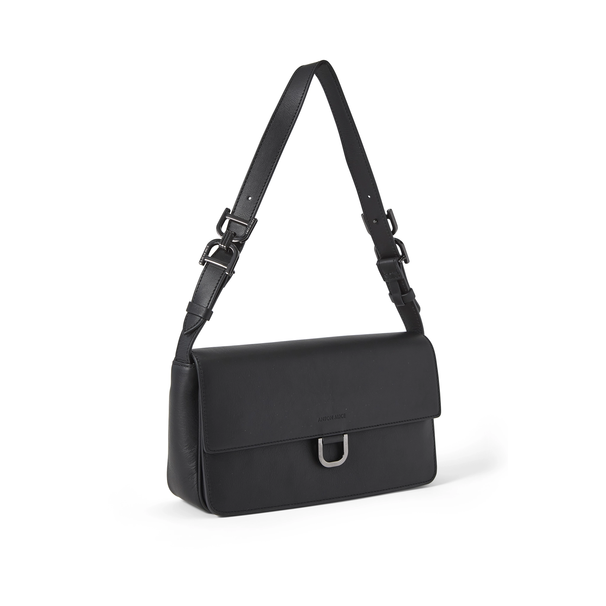 BAG N°10 Medium – leather handbag, black