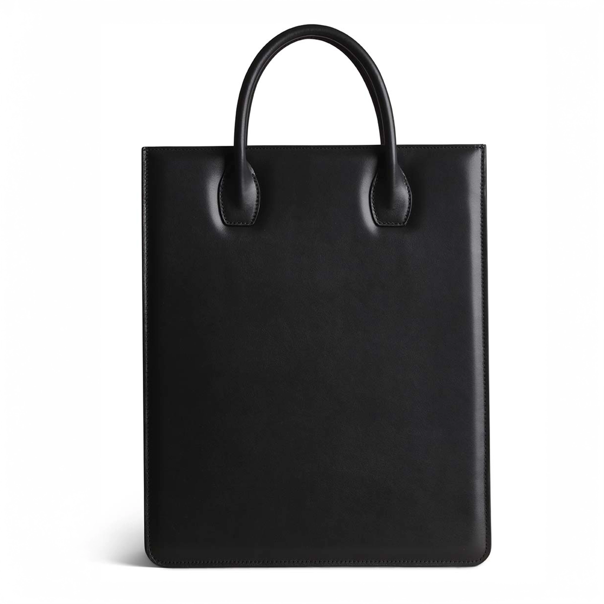 TOTE BAG No. 1 Zip Closure - Black leather