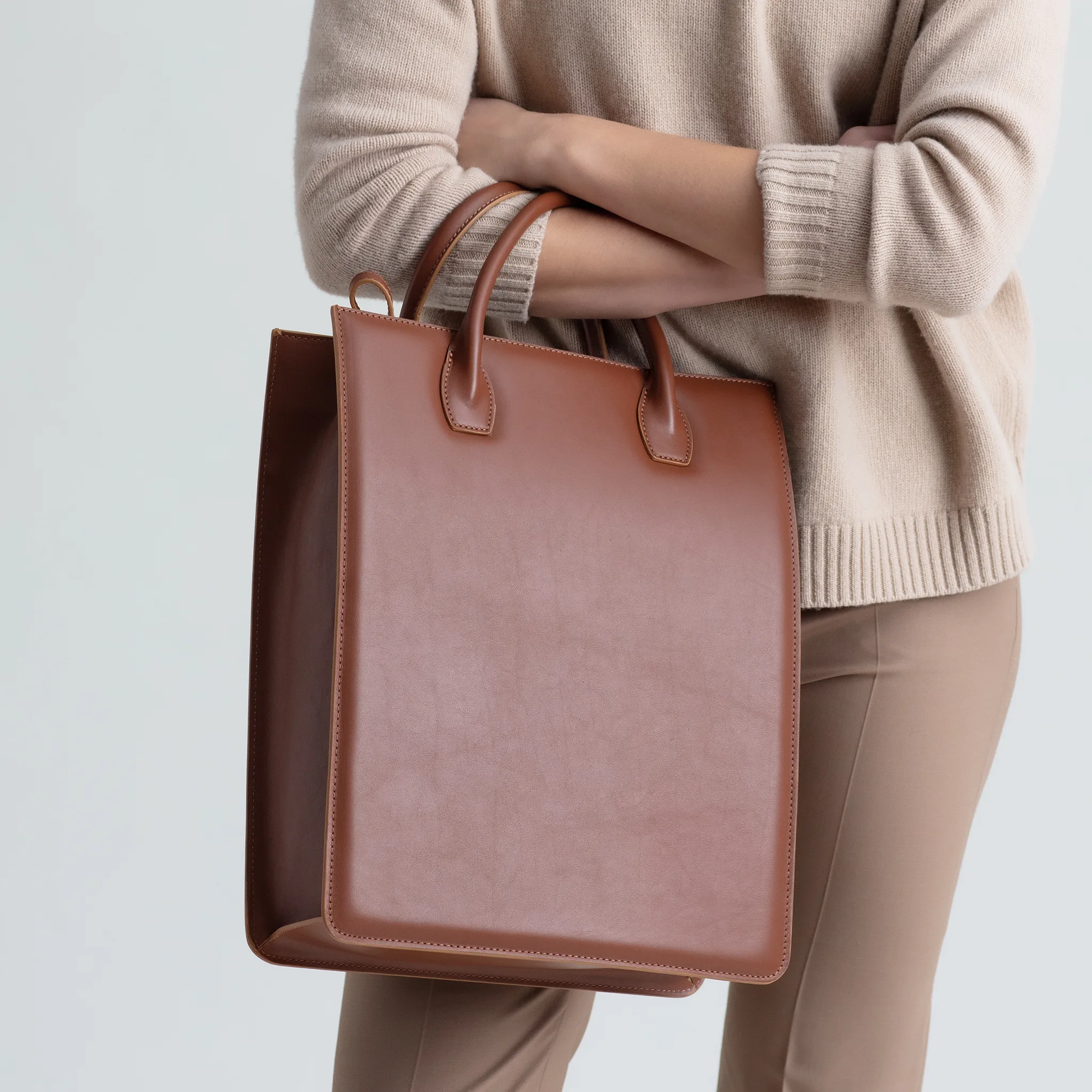 TOTE BAG No. 1 Zip - Brown Tan