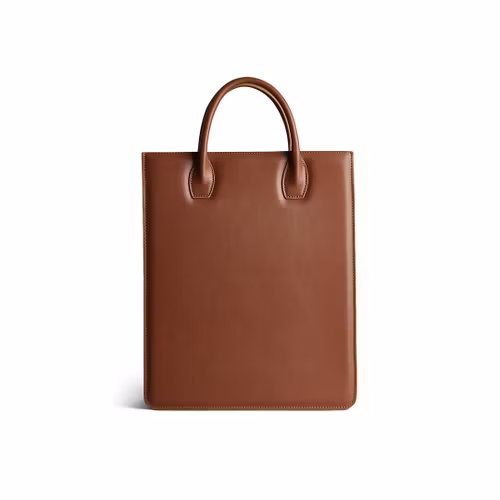 TOTE BAG No 1 Zip – tote bag i skinn, brun