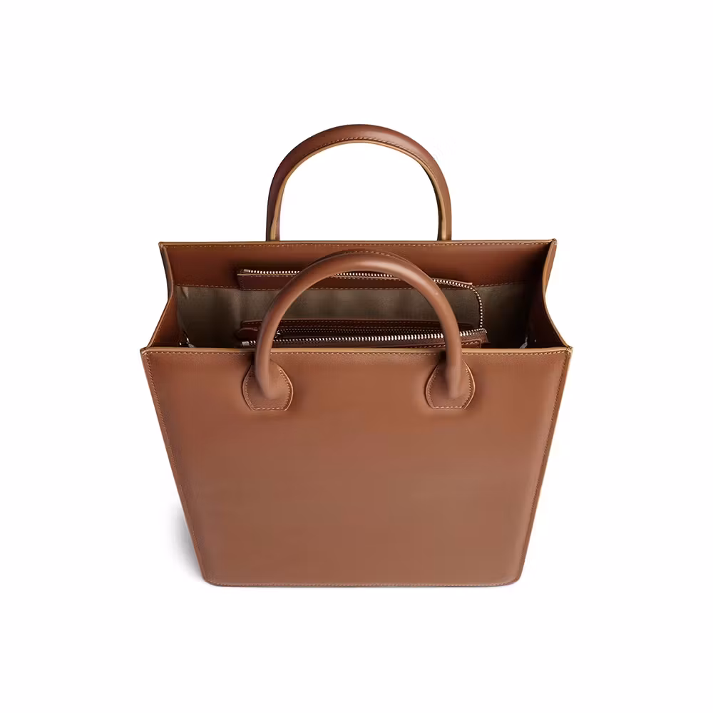 Insidan av tote bag No 1 med två fack och bomullsfoder